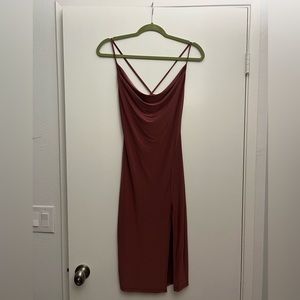 Medium Rich Dusty Pink Windsor Body Con Dress